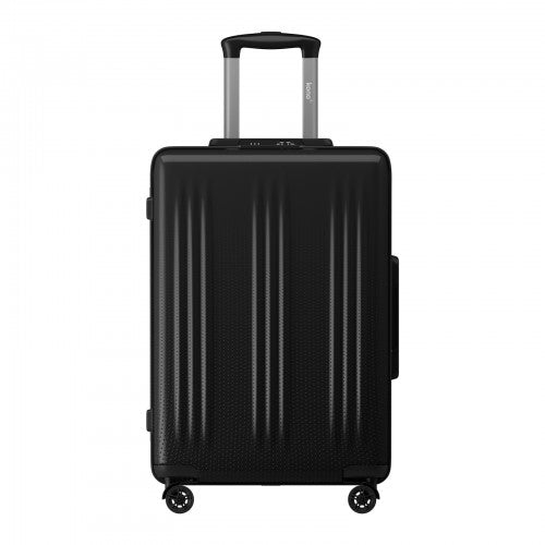 KSK2583 - Kono Premium ABS+PC 24 Inch Hard Shell Medium Check-In Luggage with TSA Lock & 360° Silent Spinner Wheels - Black
