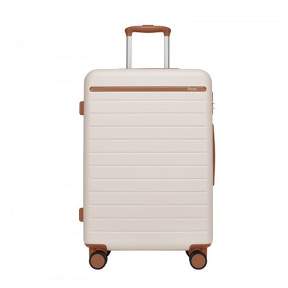 Kono KSK2584 24-inch cream and brown suitcase – detail view 24