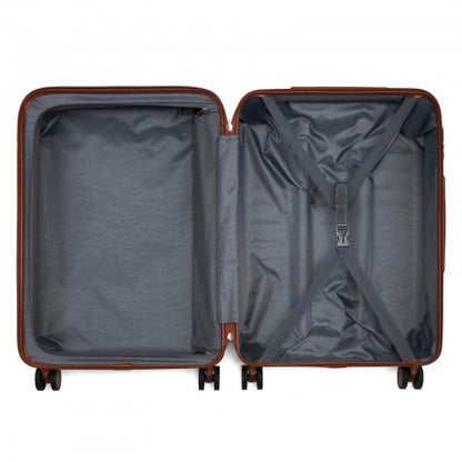 Kono KSK2584 24-inch navy and brown suitcase – detail view 24