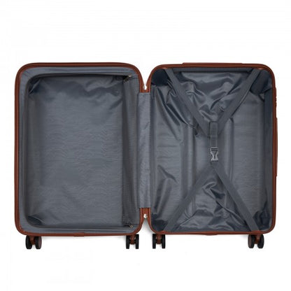 Kono KSK2584 24-inch black and brown suitcase – detail view 24