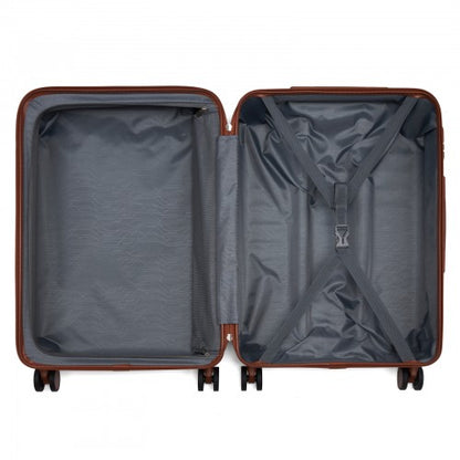 Kono KSK2584 24-inch grey and brown suitcase – detail view 24