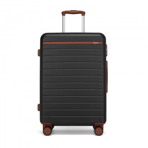 Kono KSK2584 24-inch black and brown suitcase – detail view 24