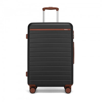 Kono KSK2584 24-inch black and brown suitcase – detail view 24