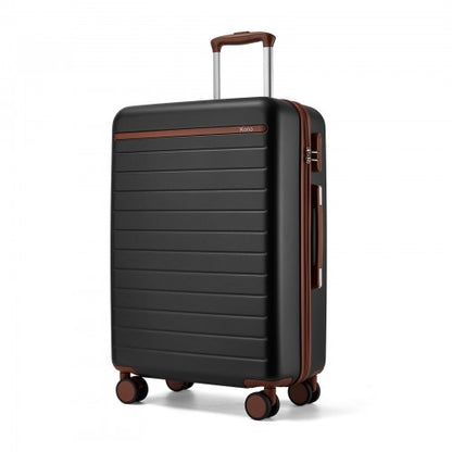 Kono KSK2584 24-inch black and brown suitcase – detail view 24
