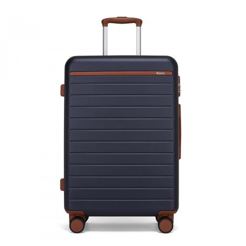 Kono KSK2584 24-inch navy and brown suitcase – detail view 24