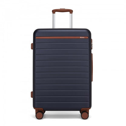 Kono KSK2584 24-inch navy and brown suitcase – detail view 24