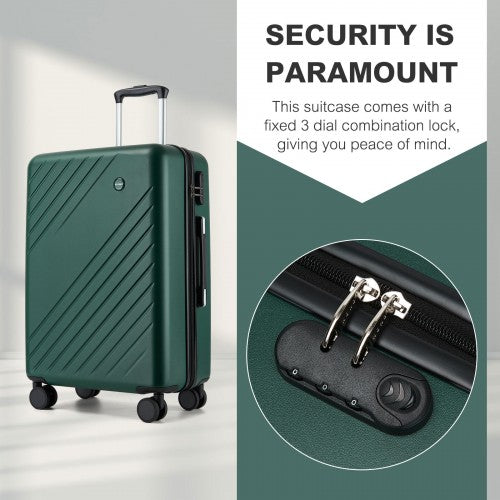Kono KSK2585 24-inch green and black suitcase – detail view 24