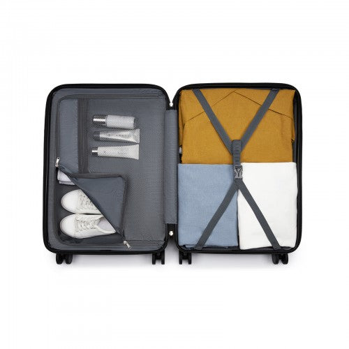 Kono KSK2585 24-inch grey and black suitcase – detail view 24