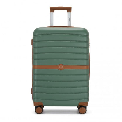 Kono KSK2592 24-inch green and brown suitcase – detail view 24
