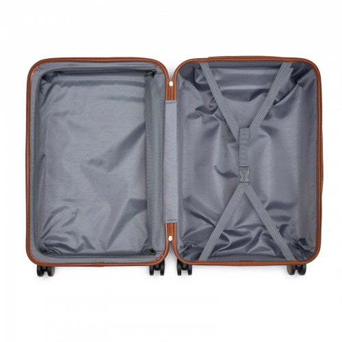 Kono KSK2592 24-inch green and brown suitcase – detail view 24