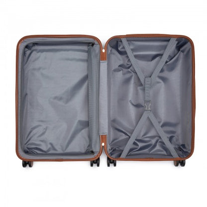 Kono KSK2592 24-inch green and brown suitcase – detail view 24