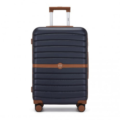 Kono KSK2592 24-inch navy and brown suitcase – detail view 24