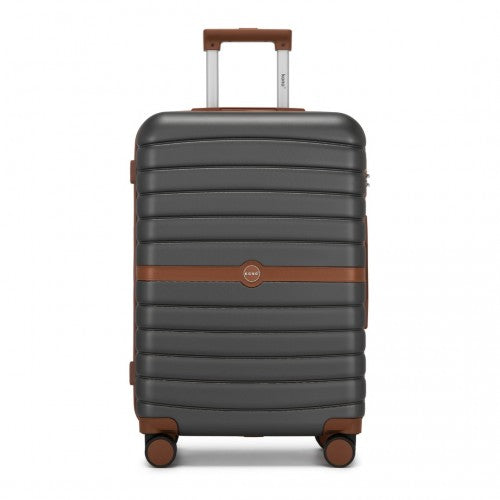 Kono KSK2592 24-inch grey and brown suitcase – detail view 24