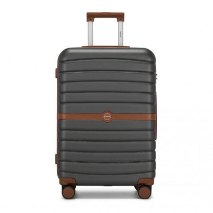 Kono KSK2592 24-inch grey and brown suitcase – detail view 24