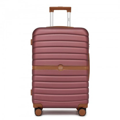 Kono KSK2592 24-inch burgundy and brown suitcase – detail view 24