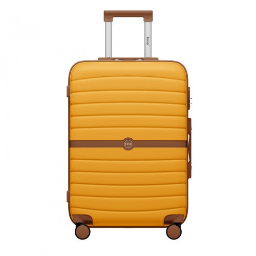 Kono KSK2592 24-inch yellow and brown suitcase – detail view 24