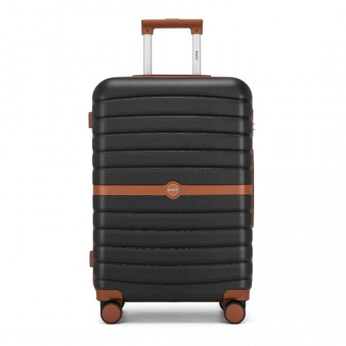 Kono KSK2592 24-inch black and brown suitcase – detail view 24