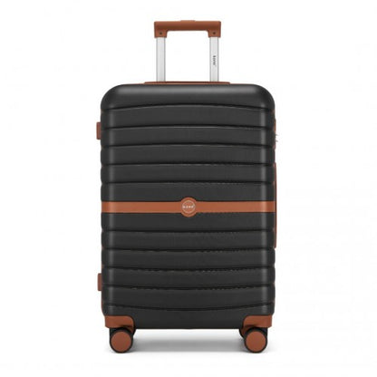 Kono KSK2592 24-inch black and brown suitcase – detail view 24