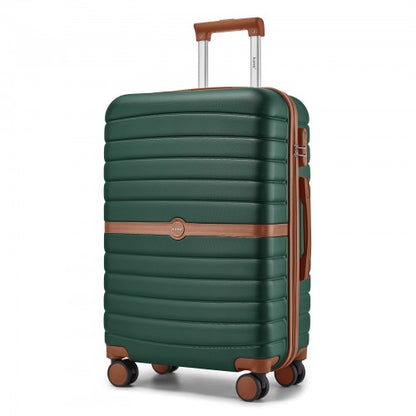 Kono KSK2592 24-inch green and brown suitcase – detail view 24