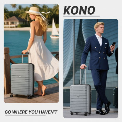 Kono KSK2595 24-inch grey and black suitcase – set view