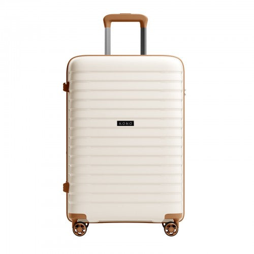 Kono KSK2595 24-inch beige and brown suitcase – detail view 24