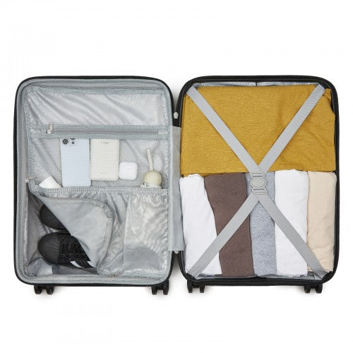 Kono KSK2595 24-inch navy and black suitcase – detail view 24