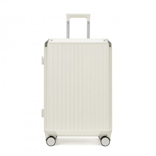 Kono KSK2693 24-inch white suitcase – detail view 24