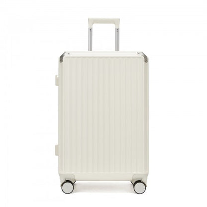 Kono KSK2693 24-inch white suitcase – detail view 24