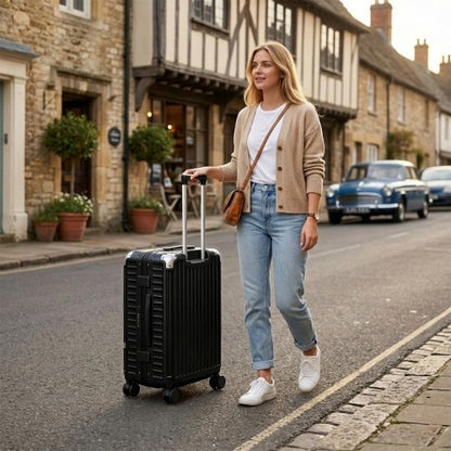 Kono KSK2693 24-inch black suitcase – detail view 24