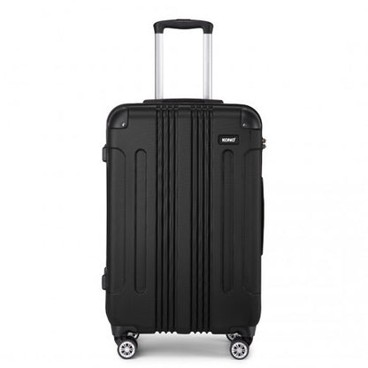 K1777-1L - Kono 28 Inch ABS Lightweight Compact Hard Shell Travel Luggage For Extended Journeys - Black