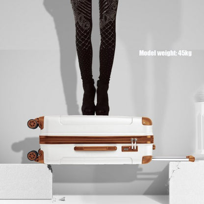 Kono K1777-1L 28-inch cream suitcase – set view