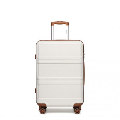 Kono K1871-1L 28-inch cream suitcase – detail view 17