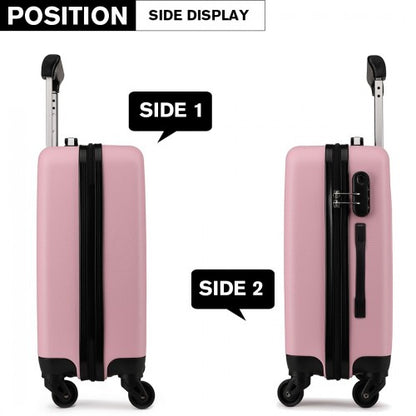 K1872L - Kono 28 Inch ABS Hard Shell Luggage 4 Wheel Spinner Suitcase - Pink
