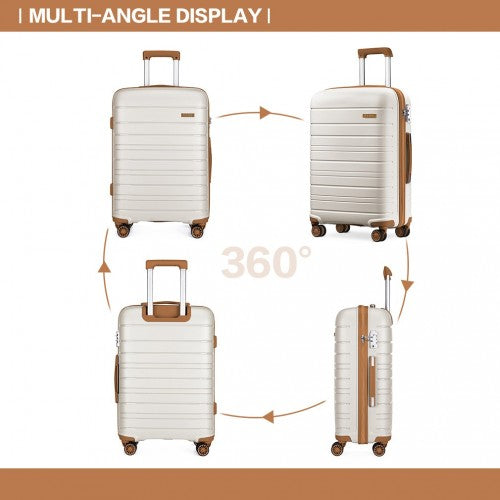 Kono K2091L 28-inch cream suitcase – detail view 7
