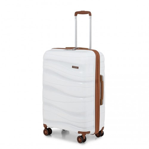 Kono K2094L 28-inch cream suitcase – detail view 28