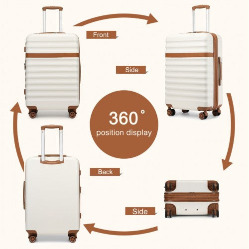 Kono 28" KSK2484 - Expandable Lightweight Hard Shell ABS+PC Check-In Suitcase with TSA Lock Ideal for Extended Trips and Secure Travel