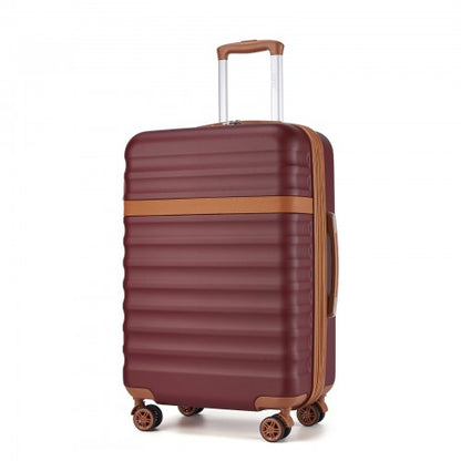 Kono 28" KSK2484 - Expandable Lightweight Hard Shell ABS+PC Check-In Suitcase with TSA Lock Ideal for Extended Trips and Secure Travel