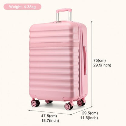 Kono 28" KSK2484 - Expandable Lightweight Hard Shell ABS+PC Check-In Suitcase with TSA Lock Ideal for Extended Trips and Secure Travel