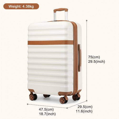 Kono 28" KSK2484 - Expandable Lightweight Hard Shell ABS+PC Check-In Suitcase with TSA Lock Ideal for Extended Trips and Secure Travel