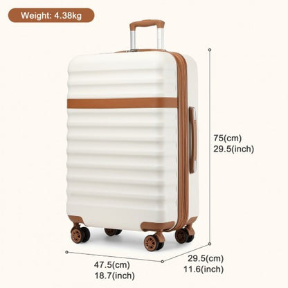 Kono 28" KSK2484 - Expandable Lightweight Hard Shell ABS+PC Check-In Suitcase with TSA Lock Ideal for Extended Trips and Secure Travel