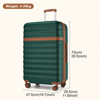 Kono 28" KSK2484 - Expandable Lightweight Hard Shell ABS+PC Check-In Suitcase with TSA Lock Ideal for Extended Trips and Secure Travel
