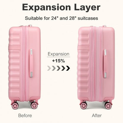 Kono 28" KSK2484 - Expandable Lightweight Hard Shell ABS+PC Check-In Suitcase with TSA Lock Ideal for Extended Trips and Secure Travel