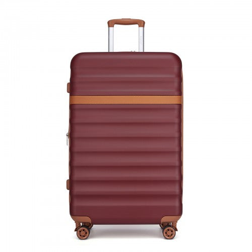 Kono 28" KSK2484 - Expandable Lightweight Hard Shell ABS+PC Check-In Suitcase with TSA Lock Ideal for Extended Trips and Secure Travel
