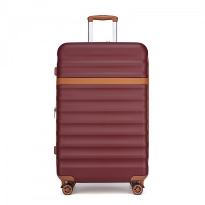 Kono 28" KSK2484 - Expandable Lightweight Hard Shell ABS+PC Check-In Suitcase with TSA Lock Ideal for Extended Trips and Secure Travel