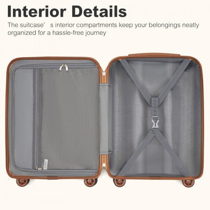 Kono 28" KSK2484 - Expandable Lightweight Hard Shell ABS+PC Check-In Suitcase with TSA Lock Ideal for Extended Trips and Secure Travel