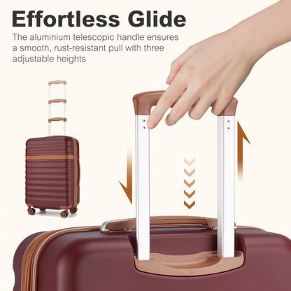 Kono 28" KSK2484 - Expandable Lightweight Hard Shell ABS+PC Check-In Suitcase with TSA Lock Ideal for Extended Trips and Secure Travel