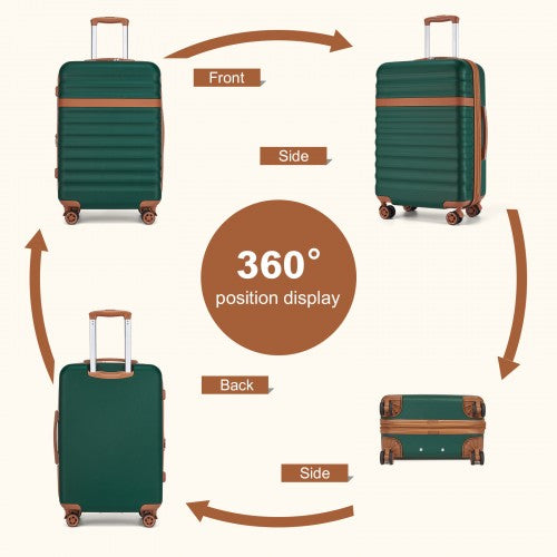 Kono 28" KSK2484 - Expandable Lightweight Hard Shell ABS+PC Check-In Suitcase with TSA Lock Ideal for Extended Trips and Secure Travel
