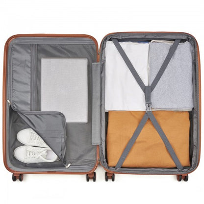 Kono 28" KSK2484 - Expandable Lightweight Hard Shell ABS+PC Check-In Suitcase with TSA Lock Ideal for Extended Trips and Secure Travel