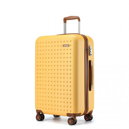 Kono KSK2486 28-inch yellow and brown suitcase – detail view 28