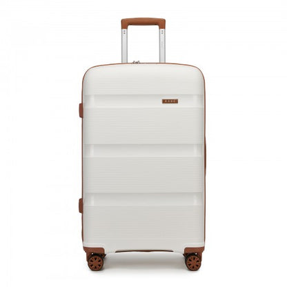 Kono KSK2492 28-inch cream and brown suitcase – detail view 28